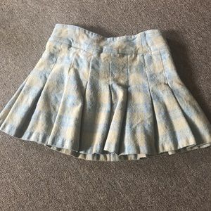 Pleated plaid skirt